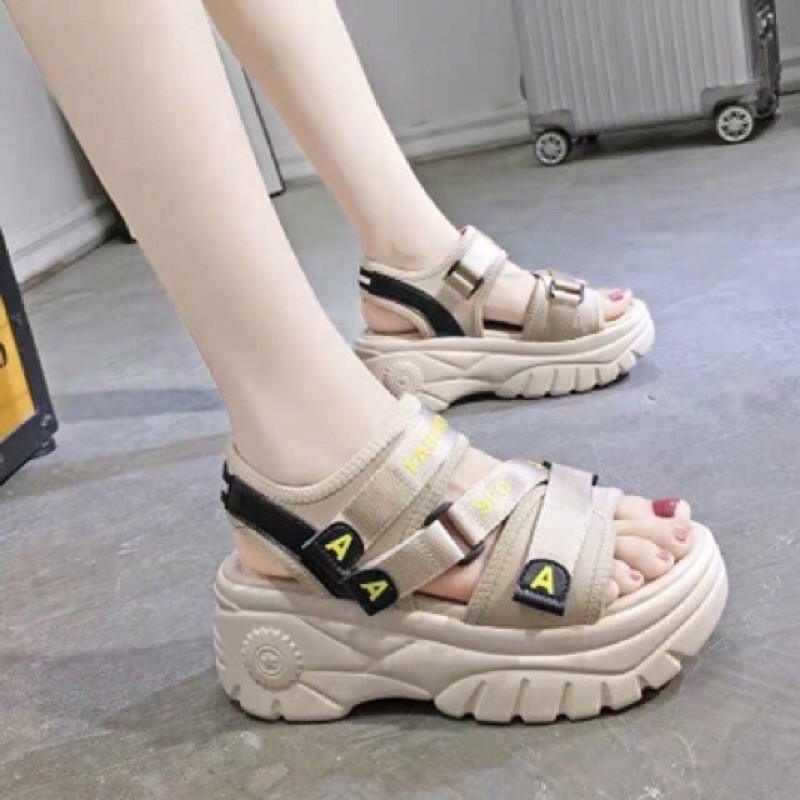 (FREESHIP)SANDAL ĐẾ BÁNH MÌ ĐẾ ĐỘN CHỮ A