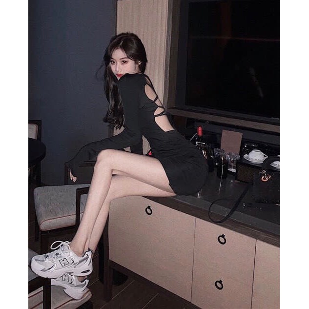 Đầm Ôm Body Tay Dài Đan Dây Lưng Sang Trọng Đẹp Sexy Thời Trang Công Sở Dạo Phố Dự Tiệc Hàng Cao Cấp | BigBuy360 - bigbuy360.vn