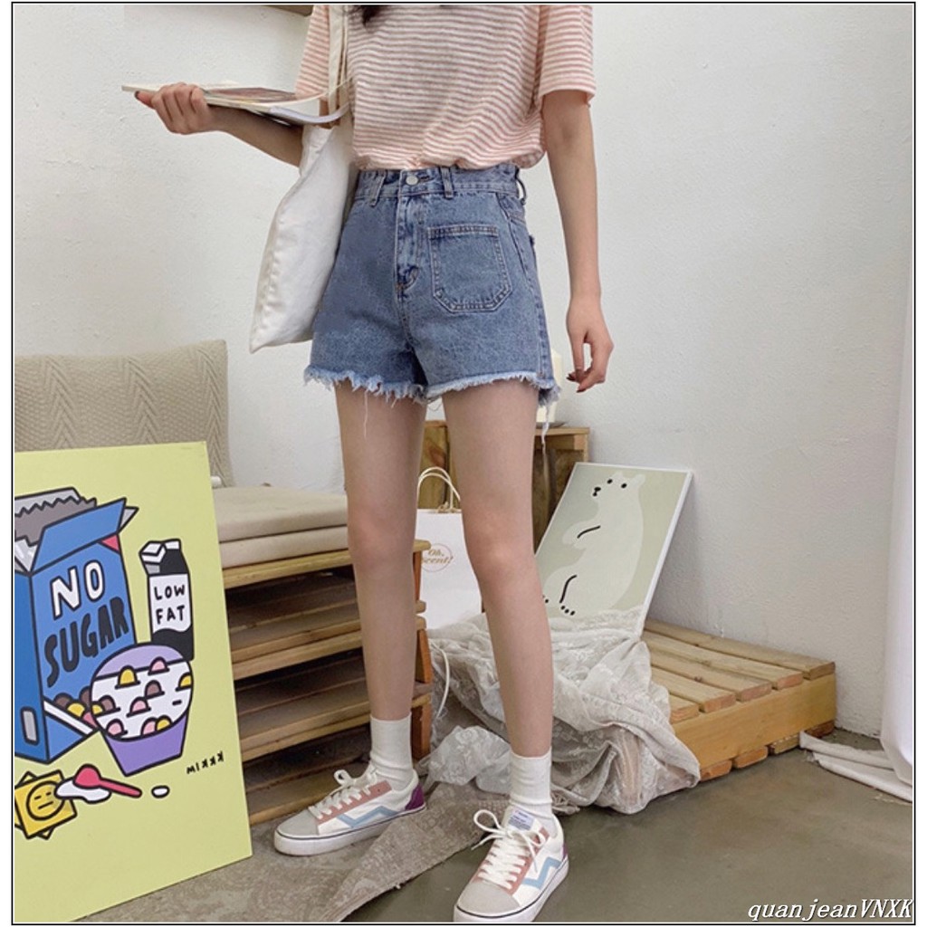 Quần short jean nữ TÚI BẦU 1 BÊN TB siêu đẹp thời trang -TB#12
