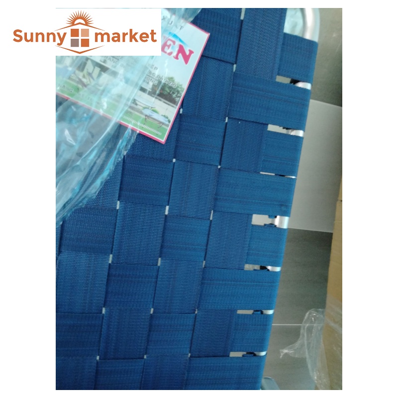 Ghế bố xếp khung thép dây dù bản lớn cao cấp, ghế xếp thư giãn