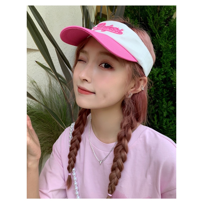 Nón Lưỡi Trai Nửa Đầu Chống Nắng Thêu Chữ Màu Sắc Thời Trang Mùa Hè Phong Cách Hàn Quốc Dành Cho Nữ