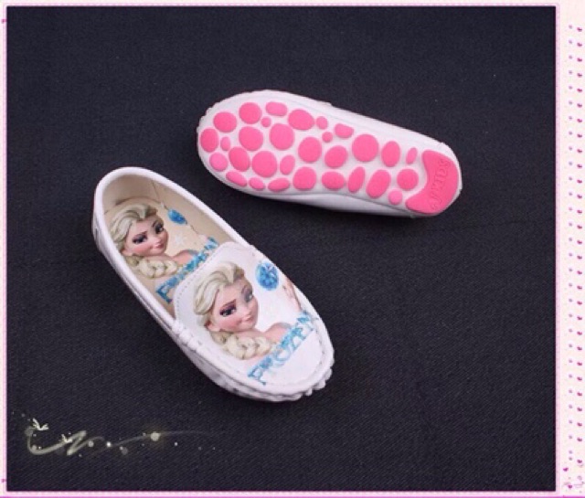 Giày slip on trắng hồng xinh xắn cho bé gái
