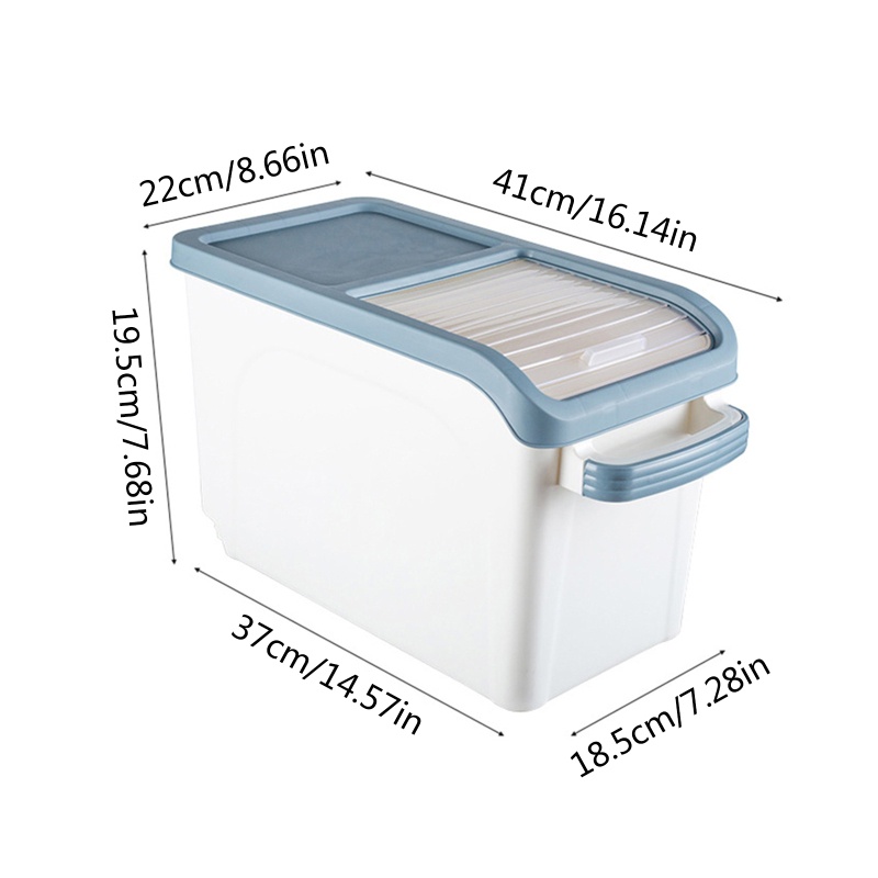 Hộp Đựng Gạo Dung Tích Lớn 10kg Có Cửa Sổ Và Ròng Rọc Tiện Dụng Cho Nhà Bếp