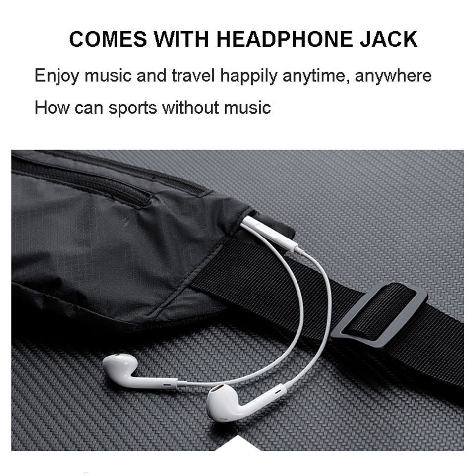 Túi Thể Thao Đeo Hông Có Khóa Kéo Chống Thấm Nước Thời Trang Cho Nam Và Nữ