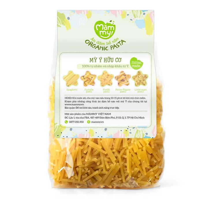 Mì ý tập nhai mini spaghetty Mămmy 100g