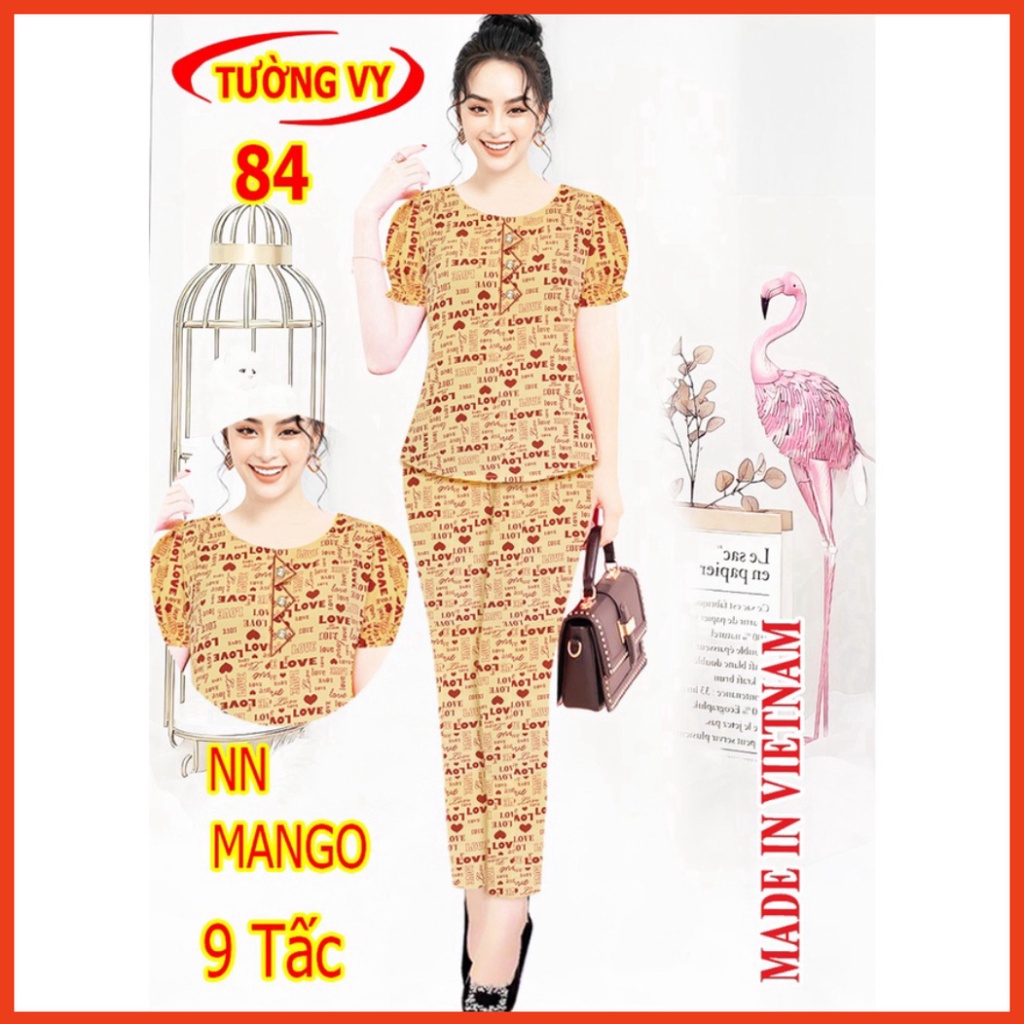 ĐỒ BỘ Chấm Bi MANGO 9 TẤC TAY Ngắn Búp MỀM, MỊN, THOÁNG KHÍ, KHÔNG NHĂN, SIZE 45-65KG cao cấp