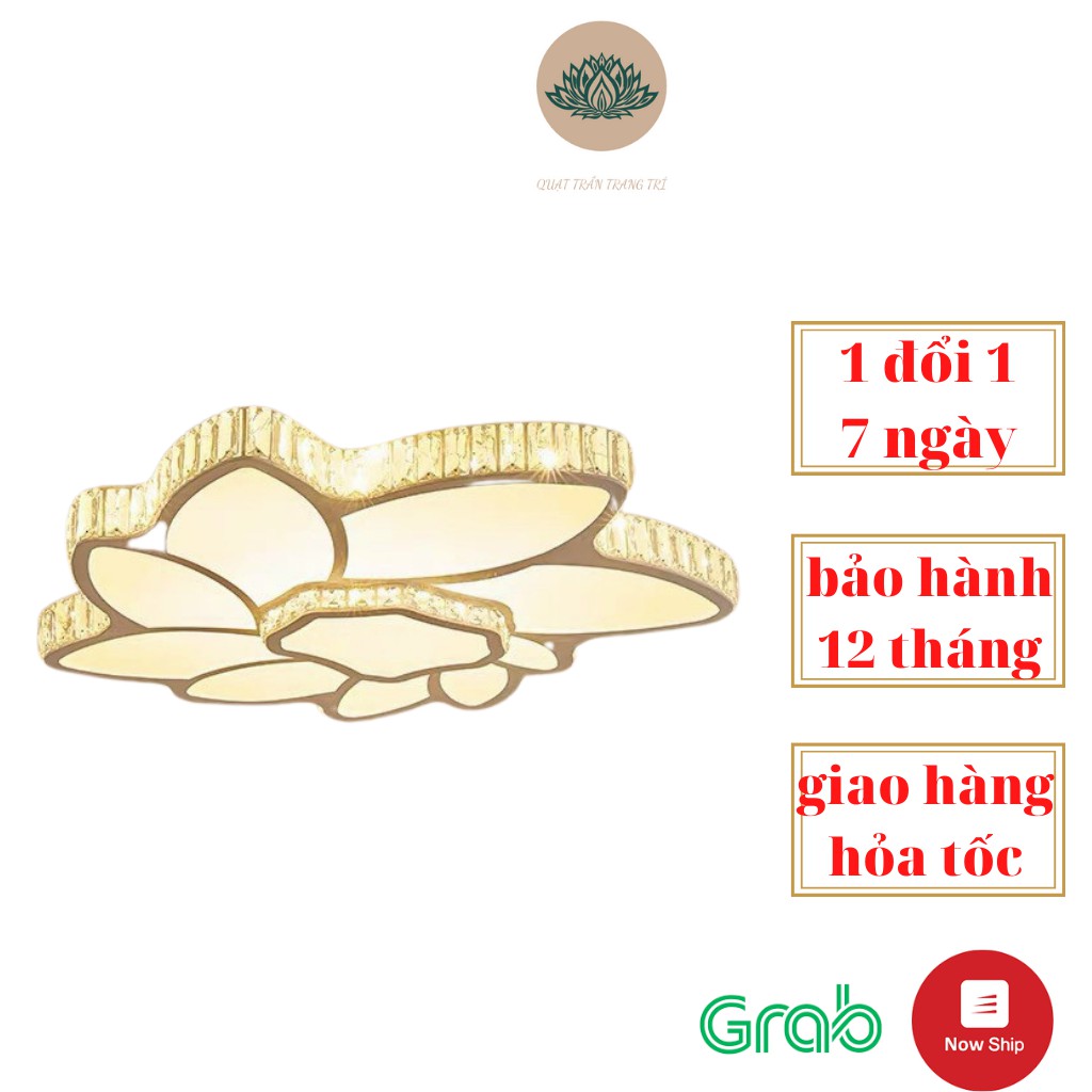Đèn Led Ốp Trần Pha Lê OTP89, Đèn Mâm Pha Lê Trang Trí Phòng Khách