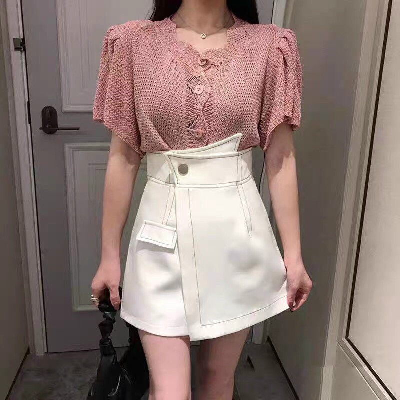 Quần short nữ lưng cao hàng thiết kế chuẩn phom vải đẹp | BigBuy360 - bigbuy360.vn
