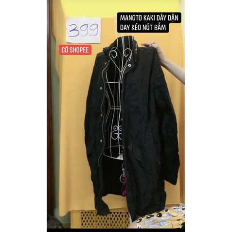 áo khoác kaki mangto dây kéo dày xịn.S399