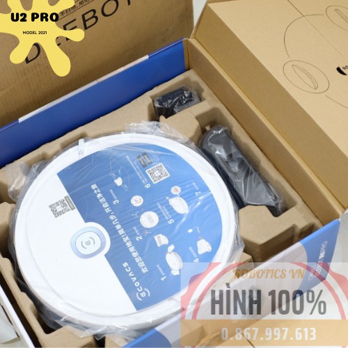 [Hình thật] DEEBOT U2 Pro ECOVACS Robot Hút Bụi - Robot lau nhà - Hàng mới 100% Chính hãng - Giá tốt nhất