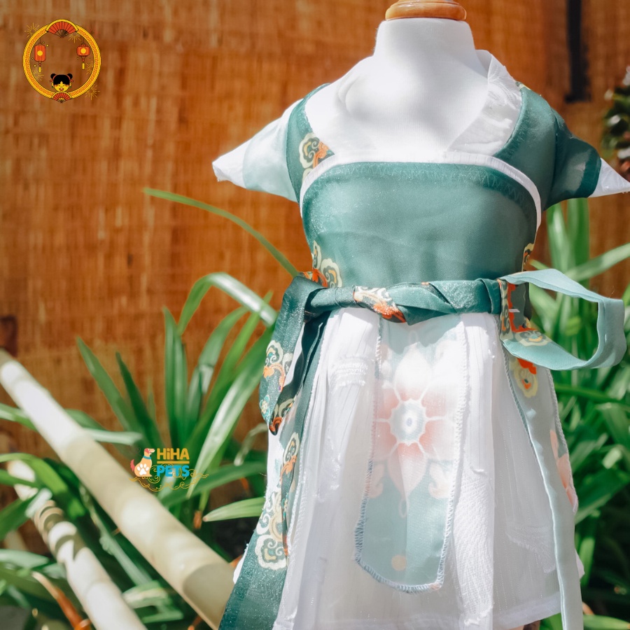 Áo Dài Tết Cho Chó Mèo Truyền Thống Quần Áo Thú Cưng Tết Thiết Kế Hihapet.