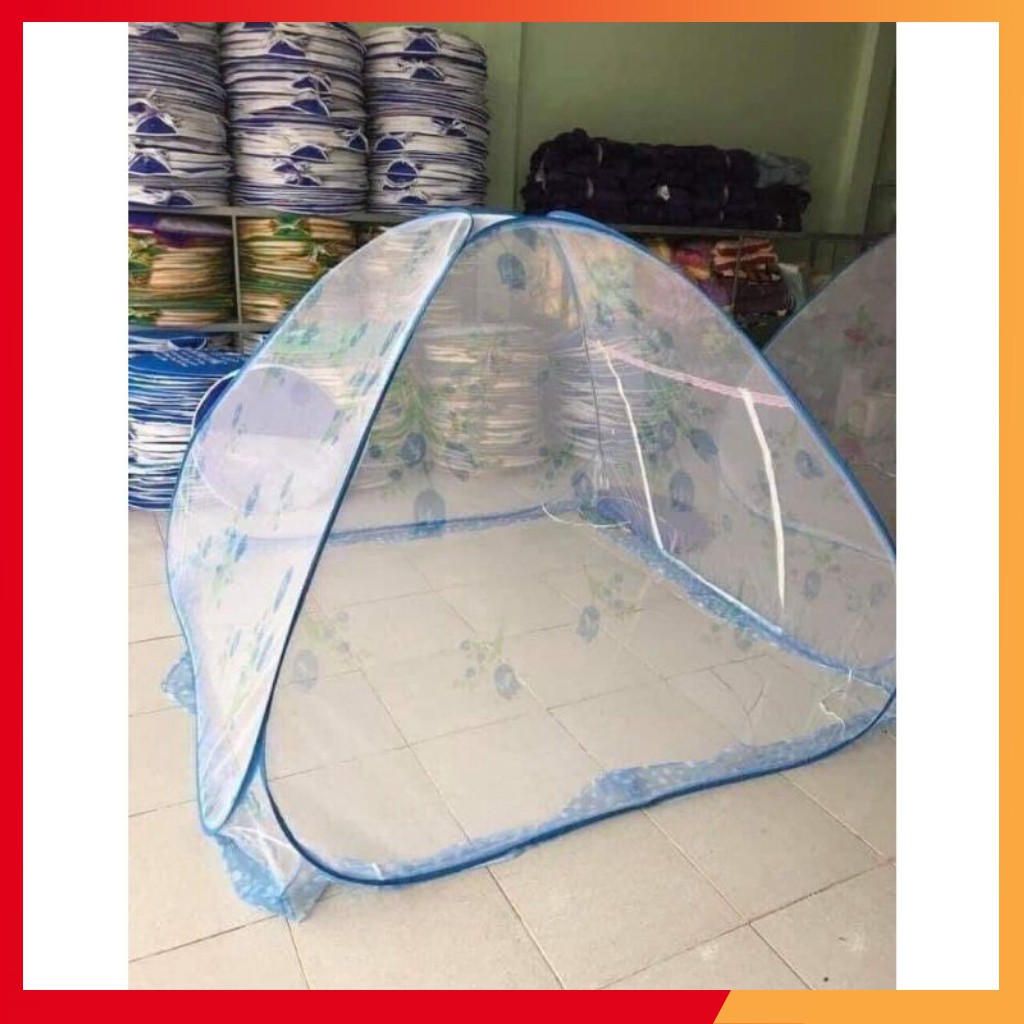 Màn bung tự mở giá rẻ, mẫu tròn đủ kich thước màu trắng có hoa văn