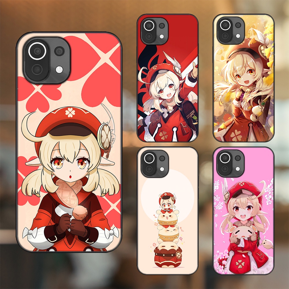 Ốp lưng Xiaomi Mi 11 Lite viền đen in hình Klee Genshin Impact