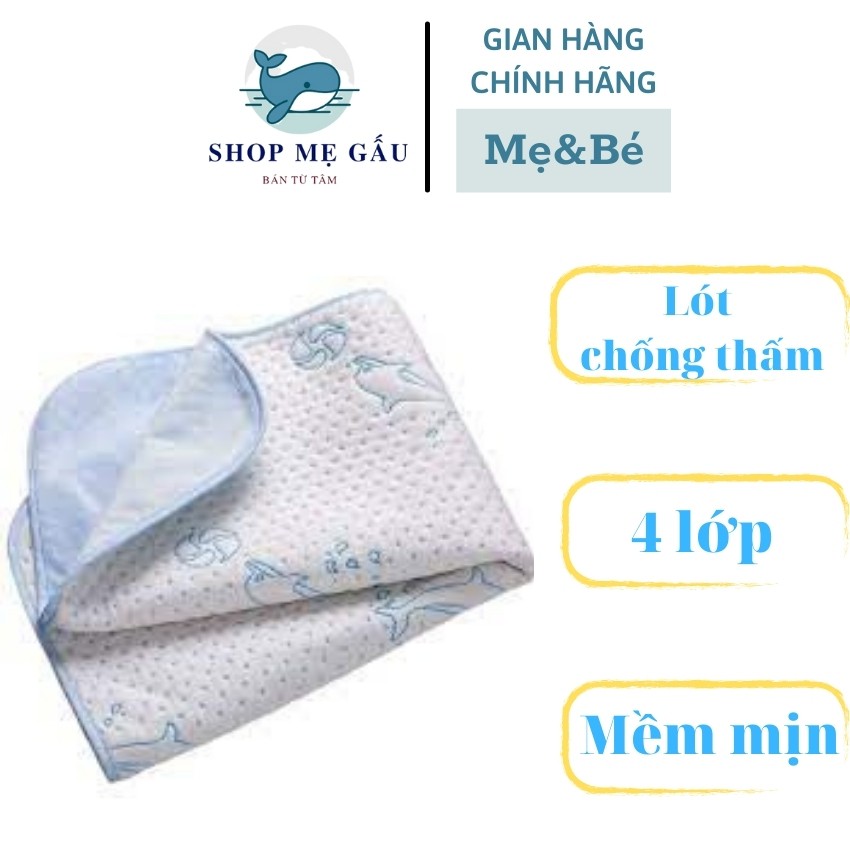 Miếng lót chống thấm miếng lót em bé 4 lớp mềm mịn thay tã bỉm cho bé sơ sinh