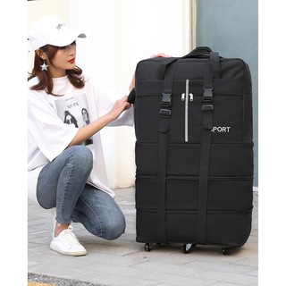 Túi đựng Hành lý 4 tầng xếp gọn đi du lịch Oxford Fashion 82x28x48cm (Black)