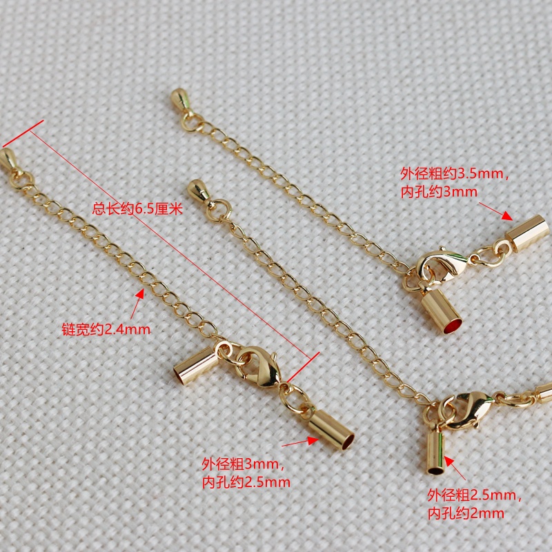 Dây Xích Đồng 14k Có Khóa Gài Đuôi Tôm Hùm Tự Làm Trang Sức Thủ Công