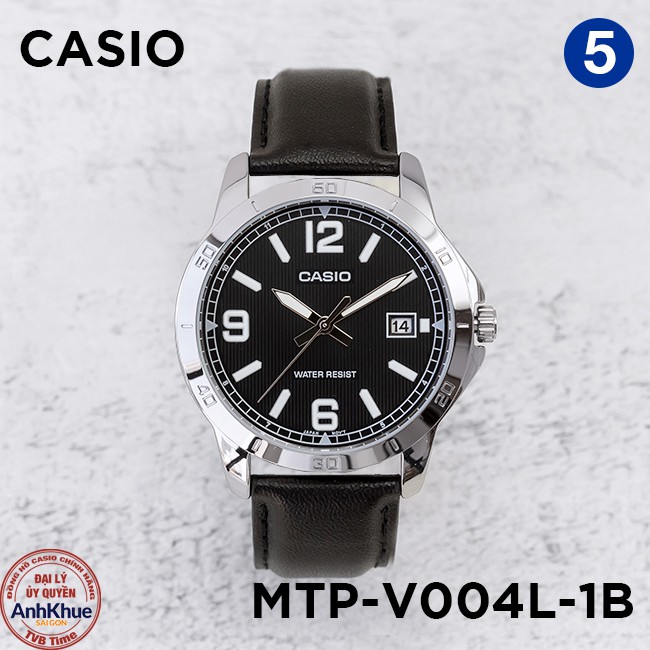 Đồng hồ nam dây da Casio chính hãng Anh Khuê MTP-V004 Series (41mm)