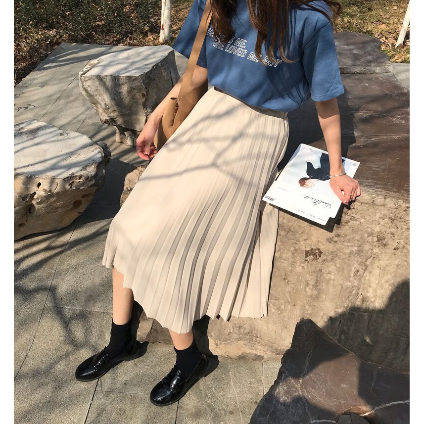 Váy Xòe Dập Ly Thời Trang BT Fashion (DÀI - Dập Ly) - VA01 - Có váy lót bên trong + Video, Hình Thật | BigBuy360 - bigbuy360.vn