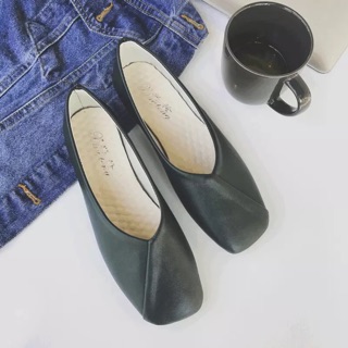 [ORDER] - Giày mũi vuông vạt chéo