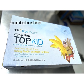 thùng 48 hộp sữa chua ăn TOPKID của TH true milk vị vani/chuối