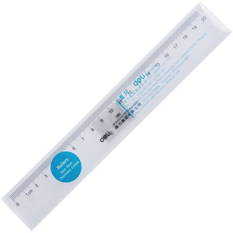 Thước Kẻ DELI 20cm 30cm Dụng Cụ Học Sinh Văn Phòng Phẩm
