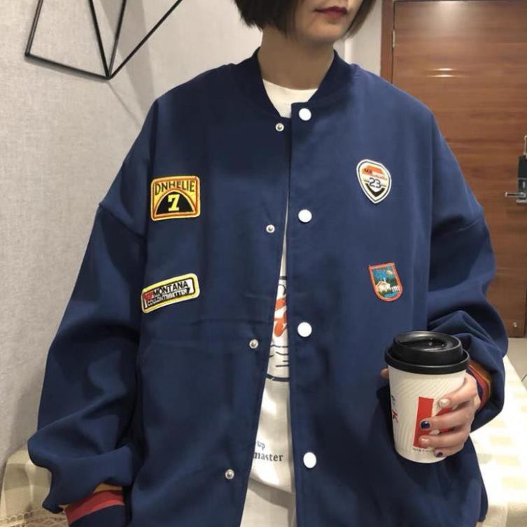Áo khoác bomber nỉ nam nữ Số 7 form rộng bóng chày unisex phong cách ngầu của năm