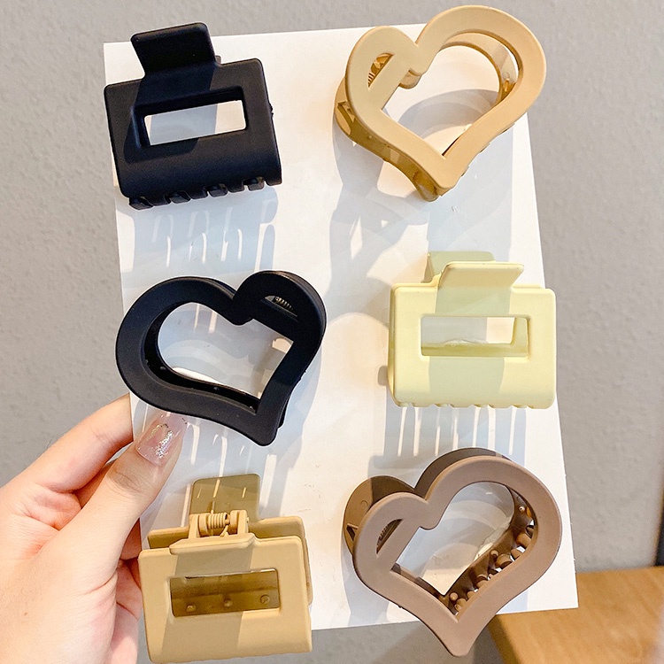 Kẹp Tóc Bằng Acrylic Bền Thiết Kế Đục Lỗ Phong Cách Hàn Quốc