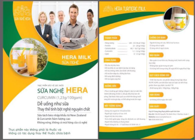 Sữa nghệ Hera 500g - Hỗ trợ điều trị đau bao tử,  tốt cho phụ nữ sau sinh người cần phục hồi sức khoẻ | BigBuy360 - bigbuy360.vn