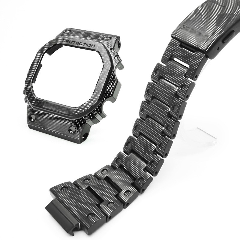 Dây đeo thay thế/ vỏ bảo vệ mặt đồng hồ chất liệu kim loại cho Casio GM5600 GM-5600 Bezel