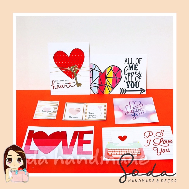 [Nhiều mẫu phía sau ] Love tag card scrapbook