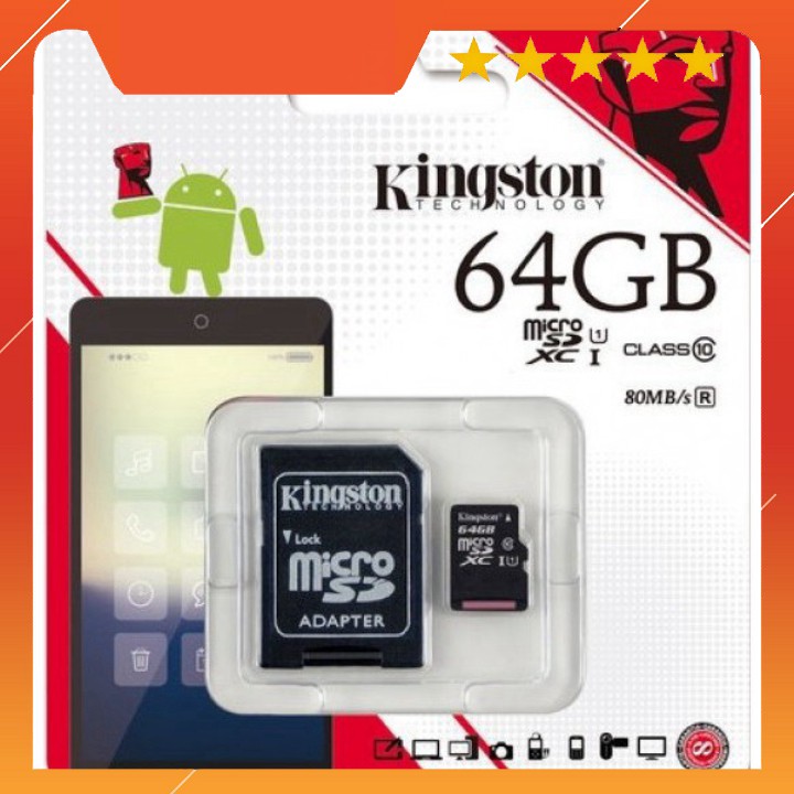 Thẻ Nhớ Microsd Kingston 64gb Class 10