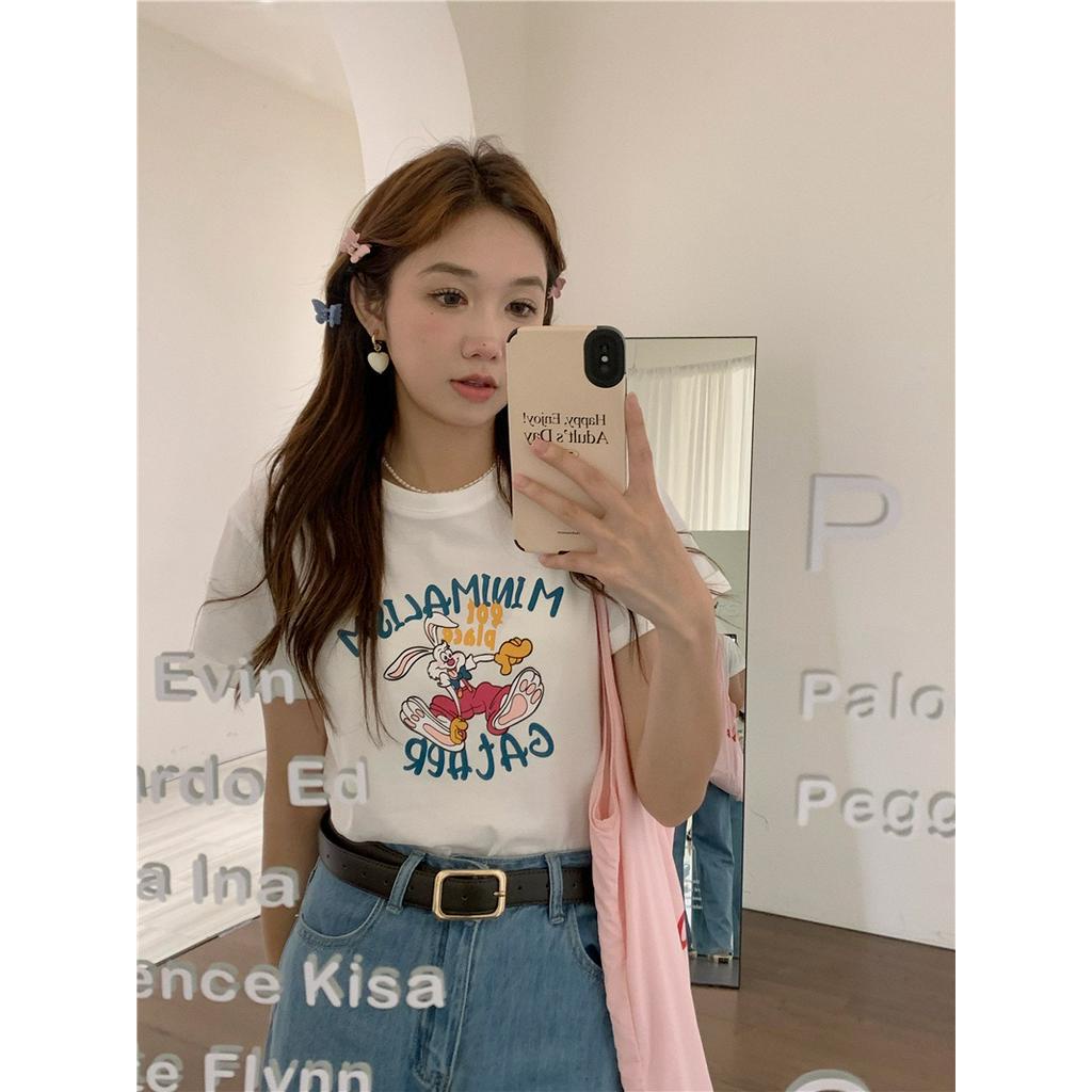 Áo Thun Cotton Nguyên Chất Ngắn Tay In Hình Dễ Thương 63175