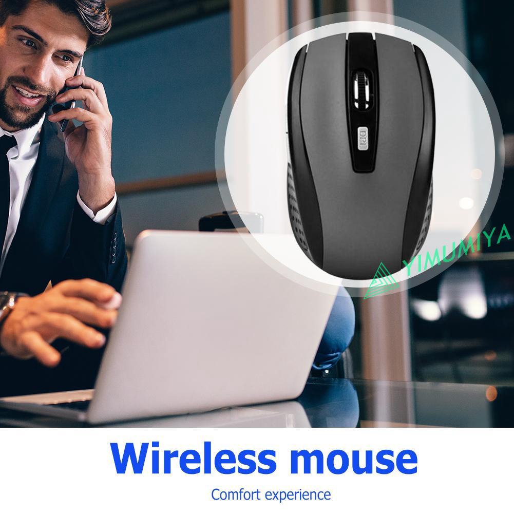Chuột Quang Không Dây 2.4ghz 6 Nút Bấm 2000 DPI Cho Máy Tính