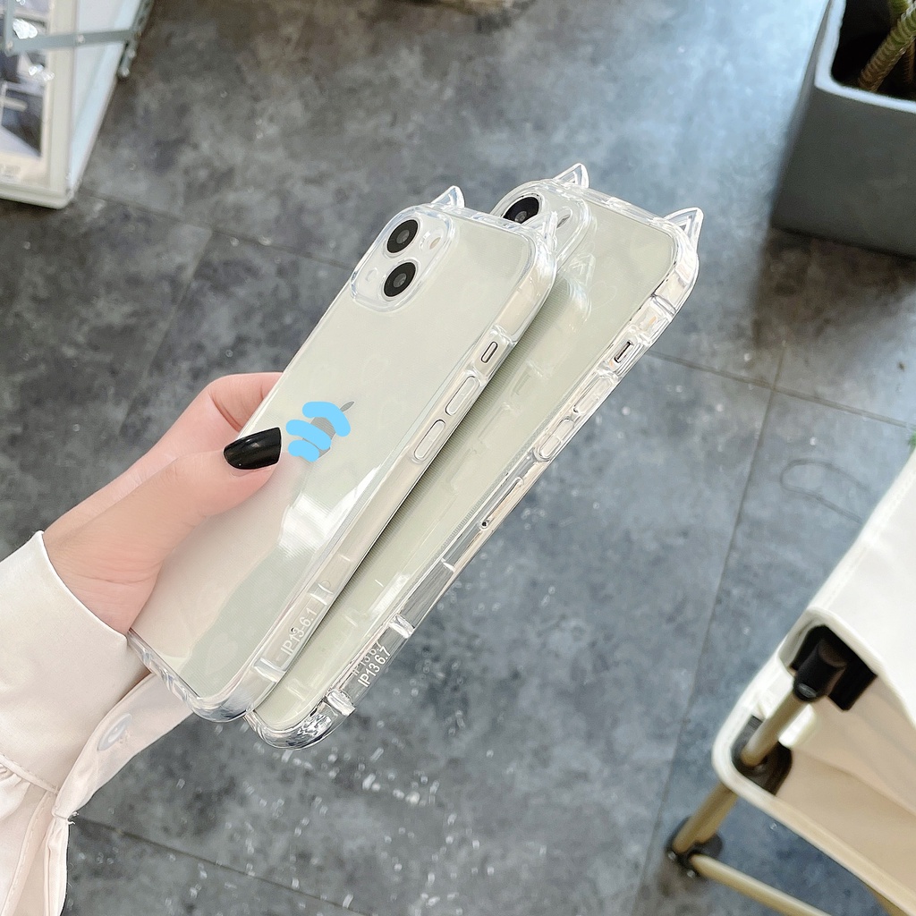 Ốp Lưng Chống Sốc Hình Tai Mèo Cho iPhone 14Promax 14Pro 14 13Promax 13Pro 13 12Promax 12 11Promax 11 XS 8 7P 8P
