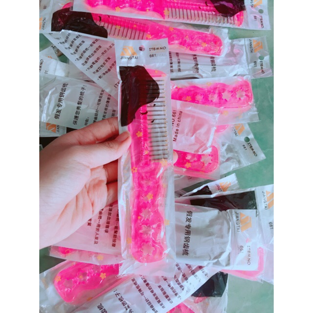 Lược chải dẹp răng sắt ❤️freeship  50k❤tóc giả nhỏ cao cấp dễ thương