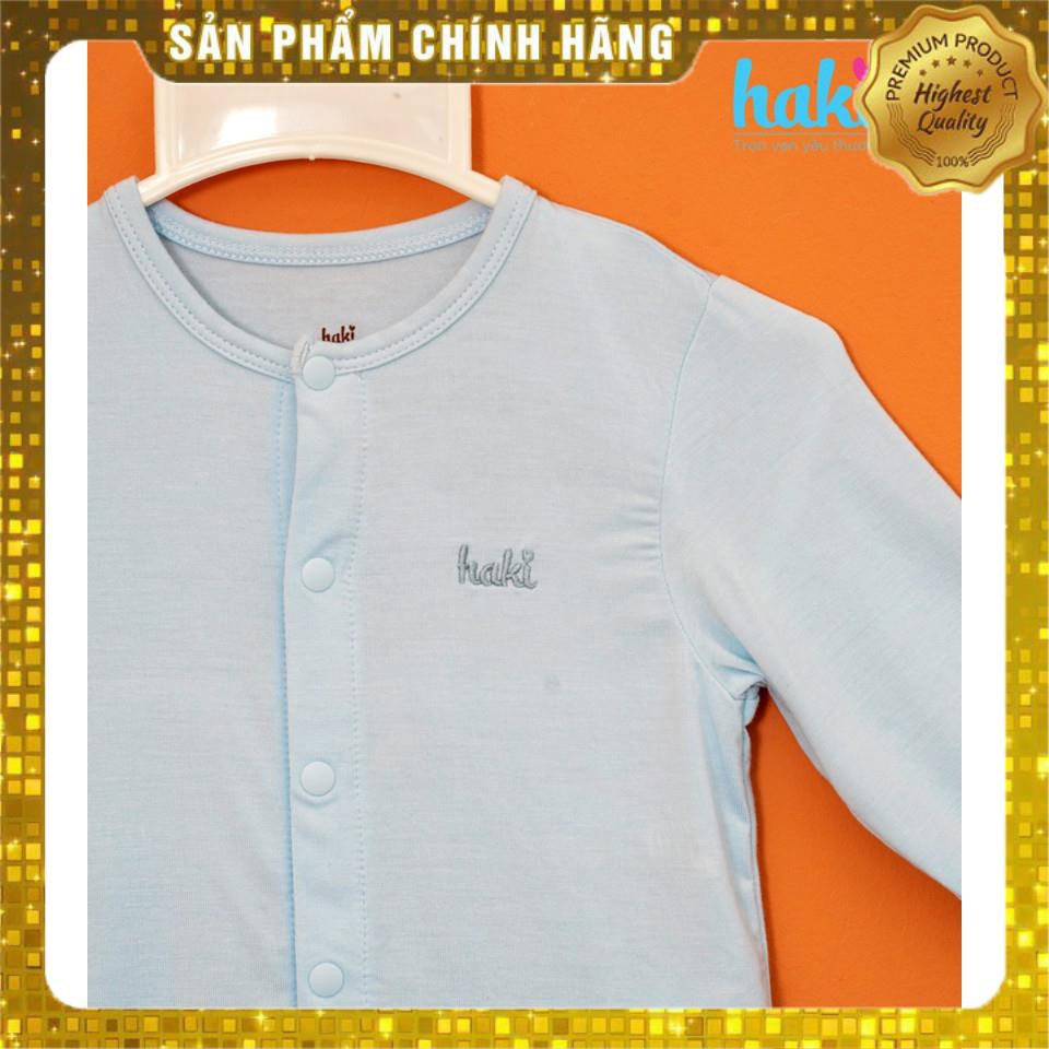 [Hàng VNXK] Bộ quần áo dài tay cho bé vải tre cao cấp HAKI BAMBOO - BB003 ( ảnh thật 100%)