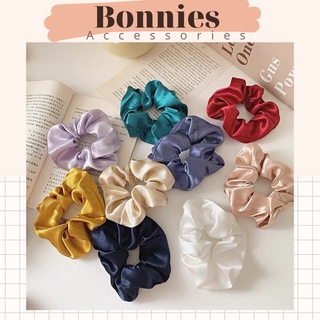 (FLASHSALE) Scunchies Vải Lụa Phi Bóng Trơn Nhiều Màu - Dây Cột Tóc Hàn Quốc Xinh