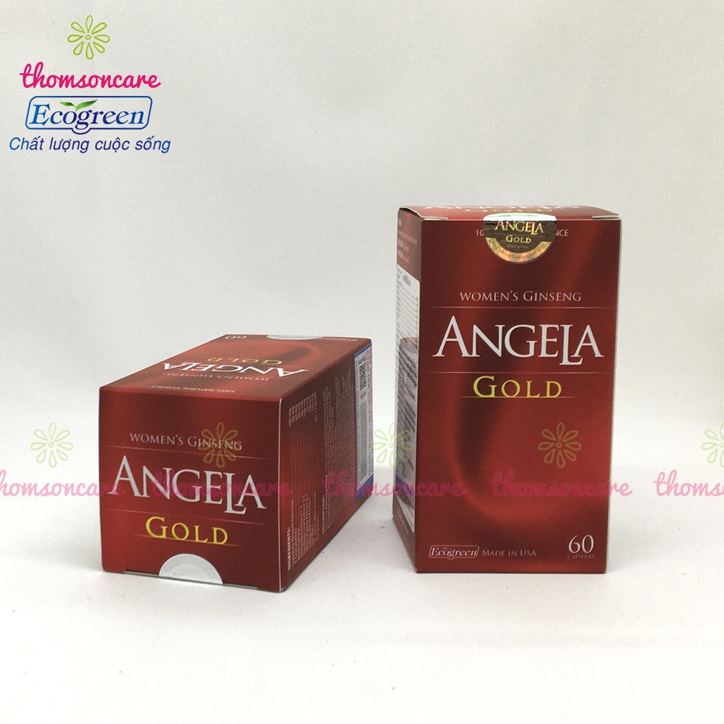 Sâm Angela Gold có tem tích điểm - Hộp 60 viên - Hỗ trợ bổ sung nội tiết tố