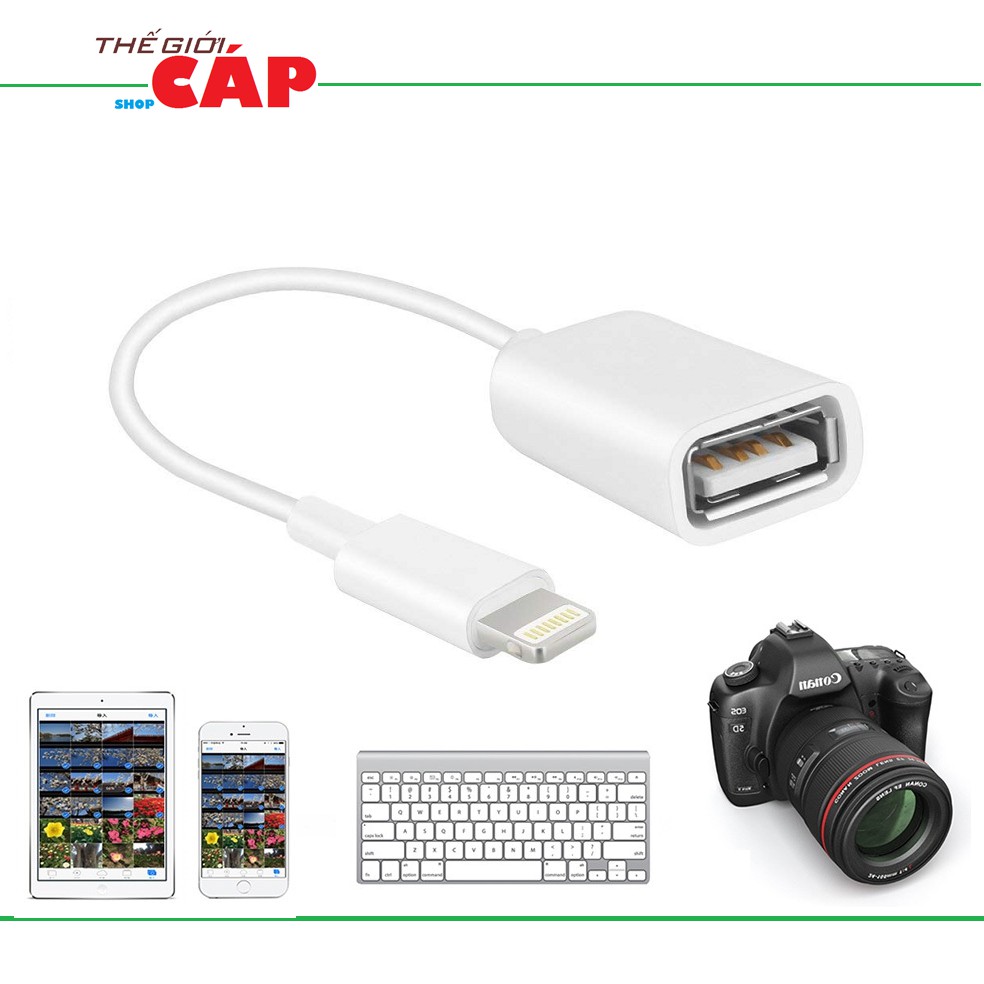 Cáp Lightning USB OTG Sang Dành Cho iPhone, iPad