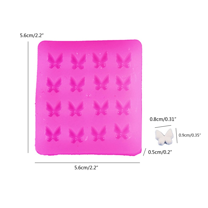 Khuôn Làm Bánh/Sô Cô La Bằng Đất Sét Polymer Hình Bướm Màu Hồng DIY