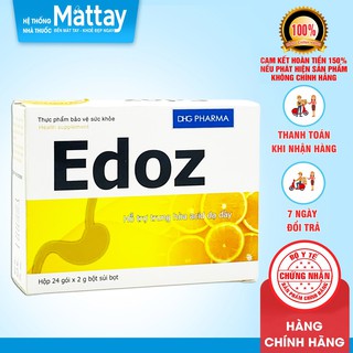 ✅  Edoz - DHG Pharma - Hộp 24 Gói - Giảm Triệu Chứng Đầy Hơi, Khó Tiêu