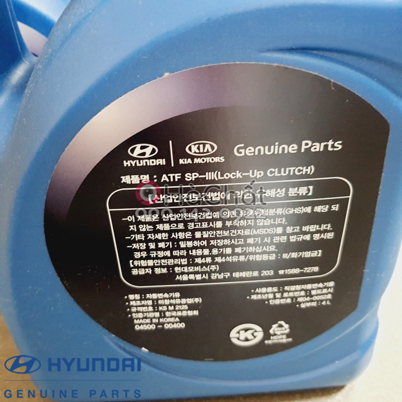 Dầu Hộp Số Tự Động Hyundai Kia ATF SP-III SP3 4 Lít 🚘 Nhập Khẩu HÀN QUỐC