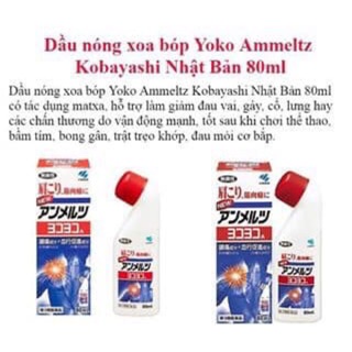 Dầu nóng giảm đau nhức Yokoyoko 80ml Nhật Bản