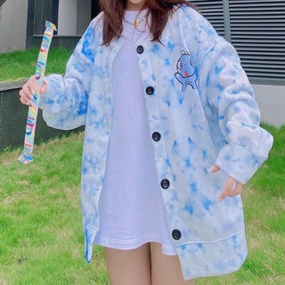 Áo Hoodie Nỉ Loang Màu Siêu Xinh Hoạ Tiết Dễ Thương - Cá Tính - Thời Trang Thu Đông