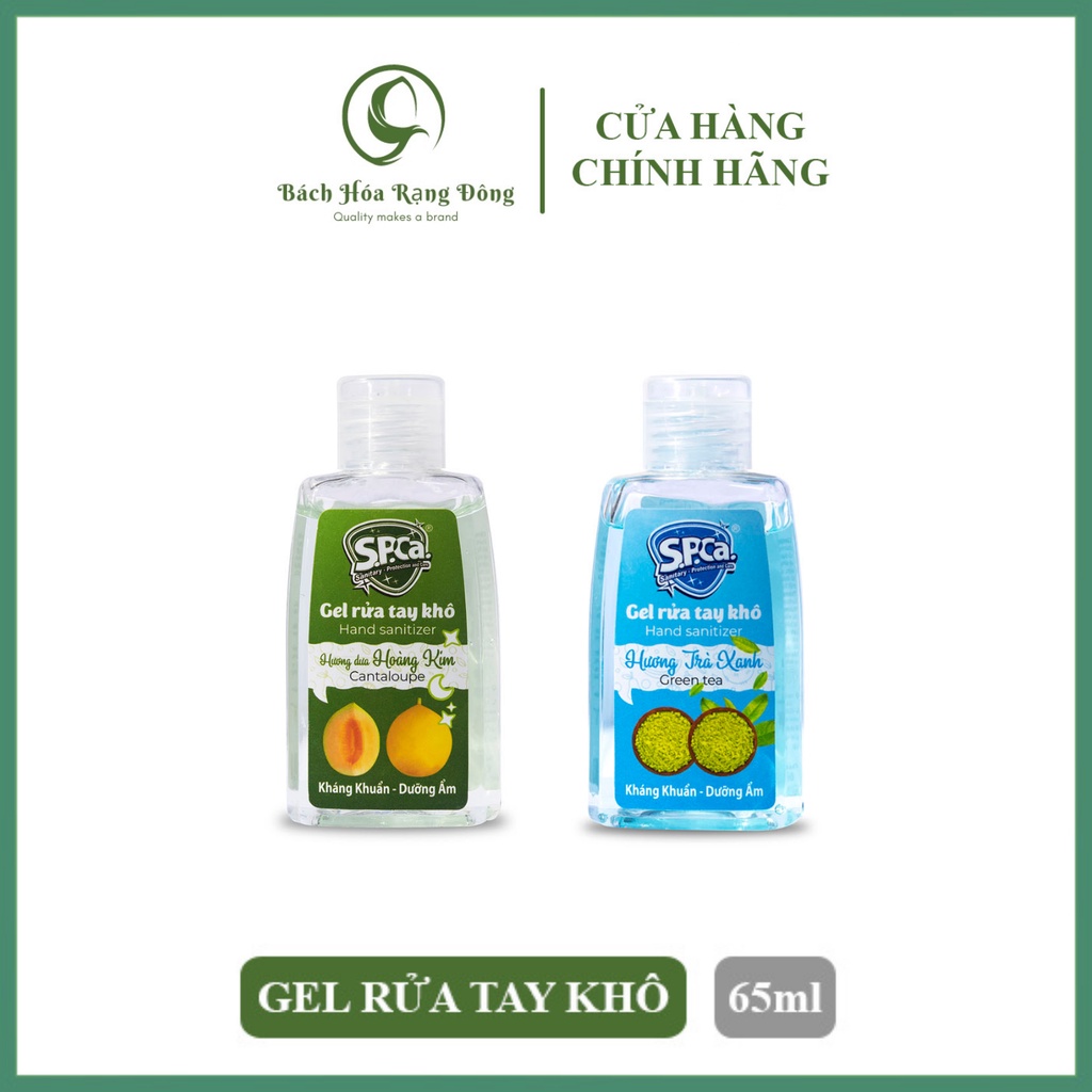 Gel Rửa Tay Khô Mini Diệt Khuẩn SPCa 65ml Nước Rửa Tay Khô Dạng Gel Làm Sạch Vượt Trội, Dưỡng Ẩm Bảo Vệ Da Tay