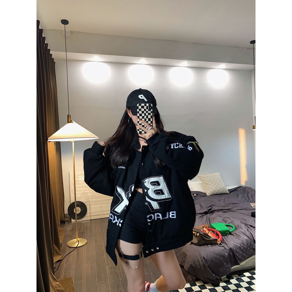 Áo Khoác Bóng Chày Mỏng Phong Cách Hip Hop Mỹ Cá Tính Dành Cho Nam Nữ