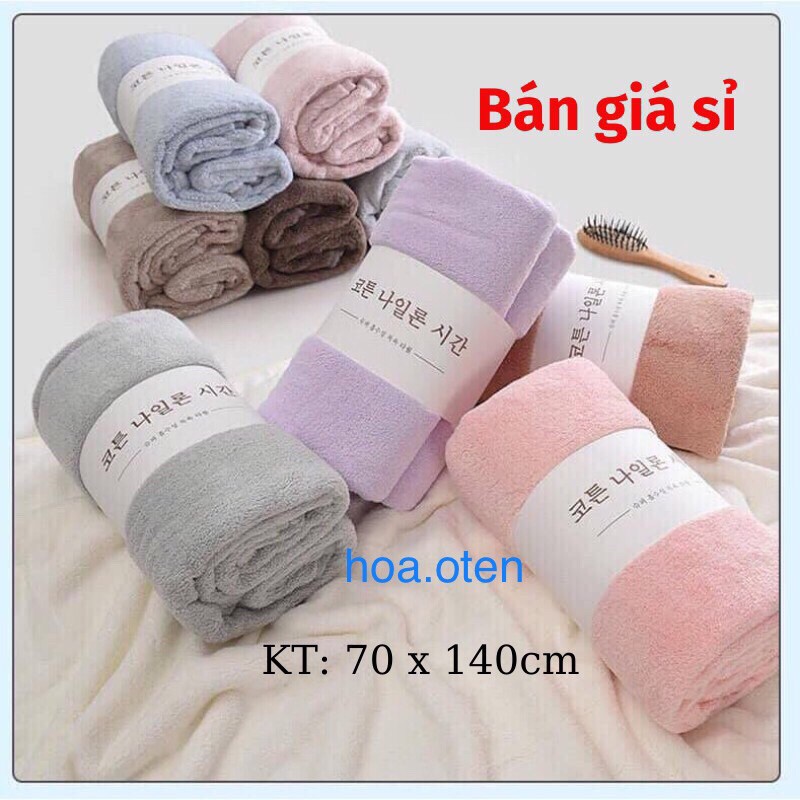 [Siêu To] Khăn Tắm Hàn Quốc Siêu Mịn 70x 140cm