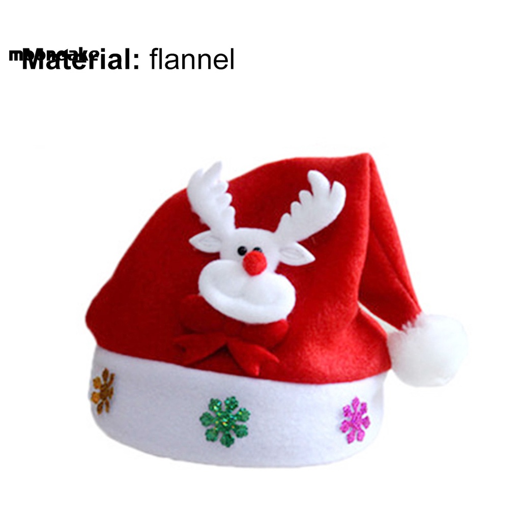 Mũ len giáng sinh có quả bóng và đèn mẫu hoa tuyết và ông già noel/ chú nai giữ ấm hóa trang trong tiệc