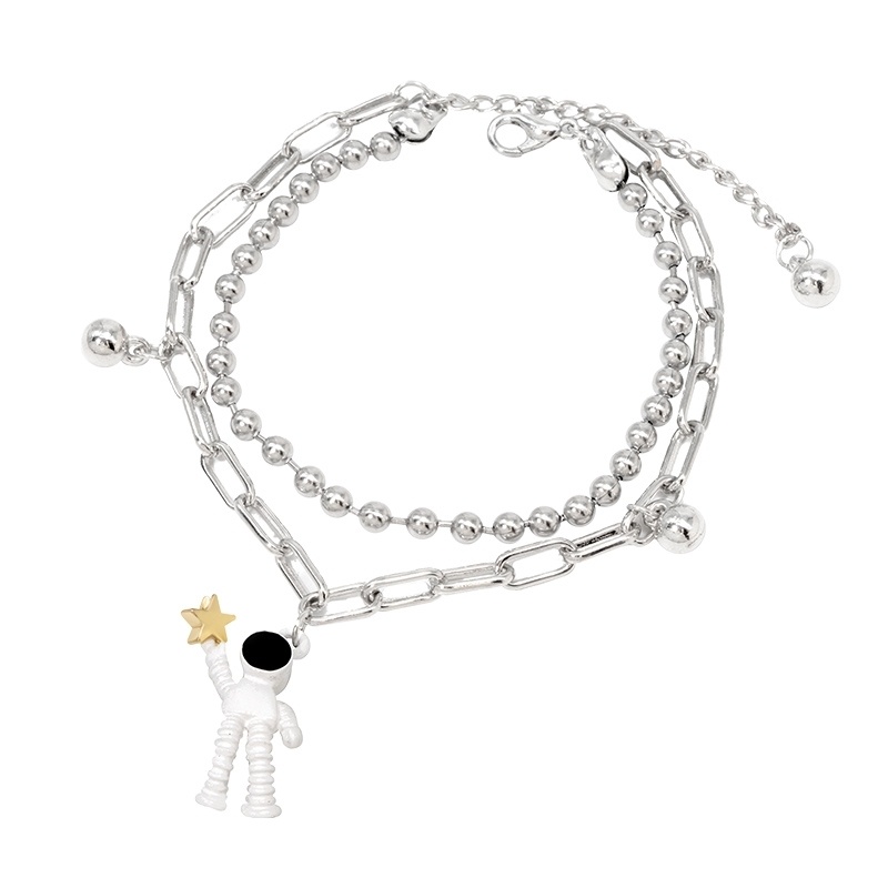 [Mã FAMAYFA giảm 10K đơn 50K] Vòng Tay Kim Loại Mặt Hình Phi Hành Gia Thời Trang Hàn Quốc | BigBuy360 - bigbuy360.vn