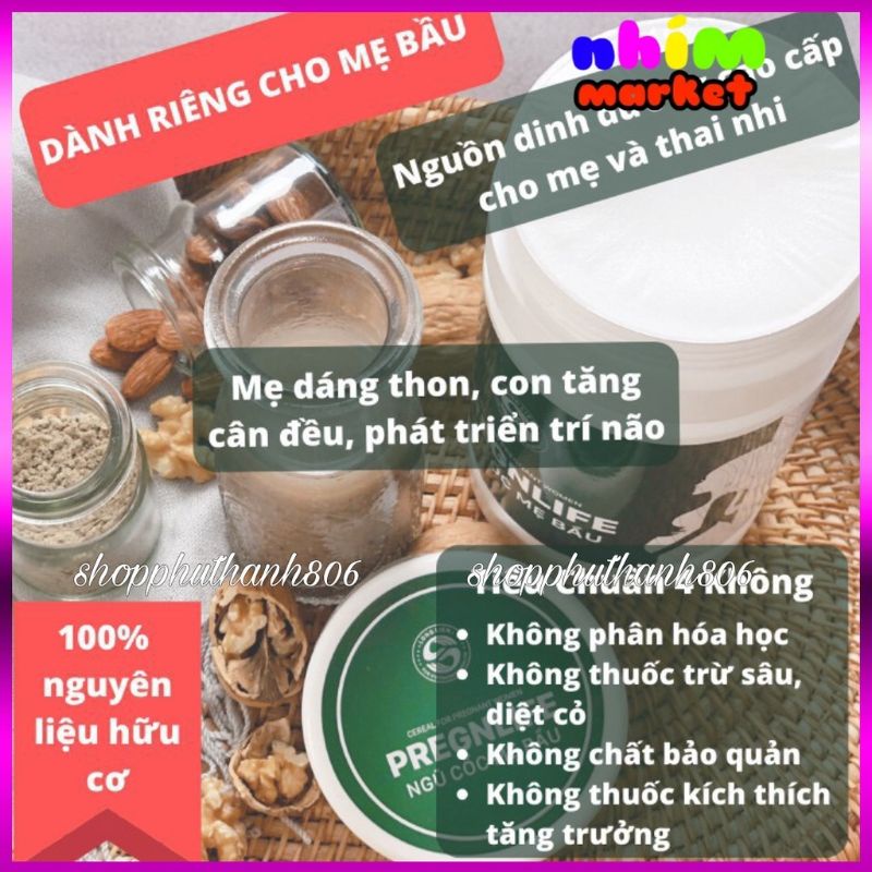 Ngũ Cốc Bà Bầu Pregnlife Cao Cấp Siêu Dinh Dưỡng - Ngũ cốc bầu Long Liên cho mẹ bầu